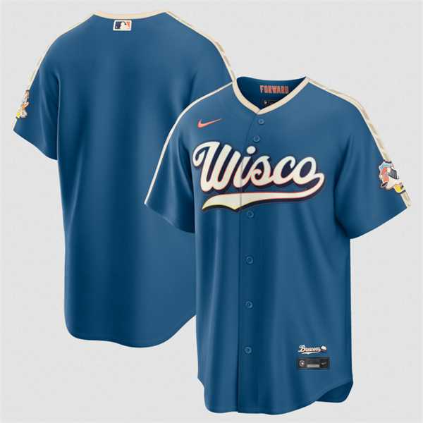Men%27s Milwaukee Brewers Blank Mineral Blue 2026 City Connect Stadium Stitched Stitched Jersey Dzhi->new york yankees->MLB Jersey