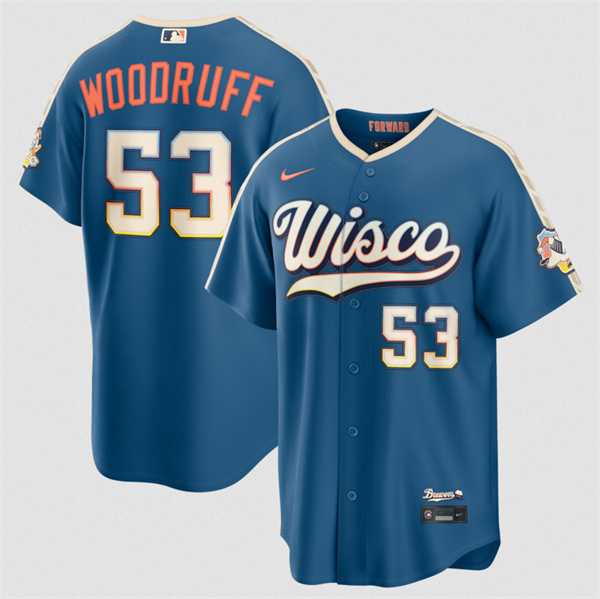 Men%27s Milwaukee Brewers #53 Brandon Woodruff Mineral Blue 2026 City Connect Stadium Stitched Stitched Jersey Dzhi->new york yankees->MLB Jersey
