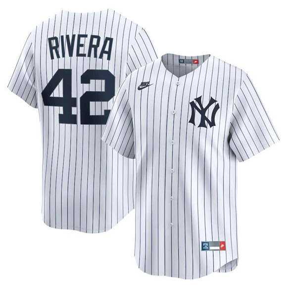Men%27s New York Yankees #42 Mariano Rivera White Home Limited Stitched Jersey Dzhi->philadelphia phillies->MLB Jersey