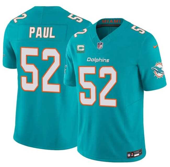 Men%27s Miami Dolphins #52 Patrick Paul Aqua 2026 F.U.S.E. 1-Star C Patch Vapor Limited Stitched Jersey Dzhi->minnesota vikings->NFL Jersey