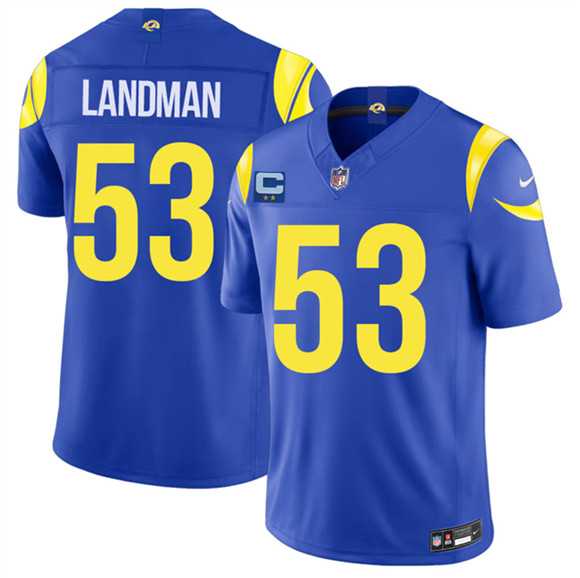 Men%27s Los Angeles Rams #53 Nate Landman Royal 2026 F.U.S.E. 2-Star C Patch Vapor Limited Stitched Jersey Dzhi->los angeles rams->NFL Jersey