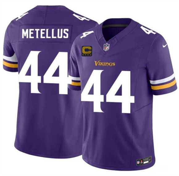 Men%27s Minnesota Vikings #44 Josh Metellus Purple 2026 F.U.S.E. 4-Star C Patch Vapor Untouchable Limited Stitched Jersey Dzhi->minnesota vikings->NFL Jersey