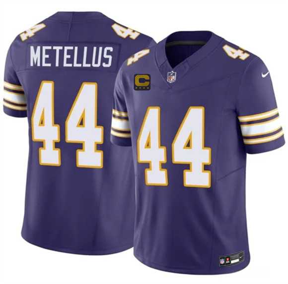 Men%27s Minnesota Vikings #44 Josh Metellus Purple 2026 F.U.S.E. 4-Star C Patch Vapor Untouchable Throwback Limited Stitched Jersey Dzhi->minnesota vikings->NFL Jersey
