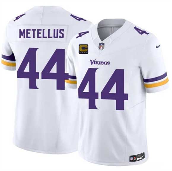 Men%27s Minnesota Vikings #44 Josh Metellus White 2026 F.U.S.E. 4-Star C Patch Vapor Untouchable Limited Stitched Jersey Dzhi->minnesota vikings->NFL Jersey