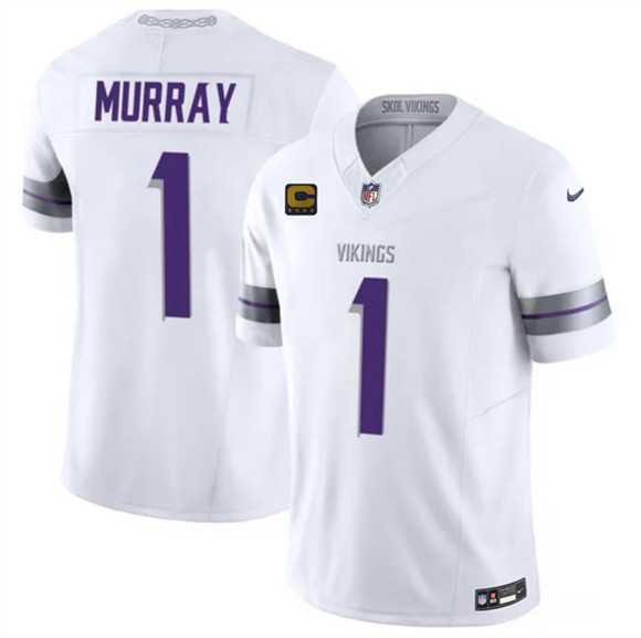 Men%27s Minnesota Vikings #1 Kyler Murray White 2026 F.U.S.E. 4-Star C Patch Winter Warrior Limited Stitched Jersey Dzhi->minnesota vikings->NFL Jersey