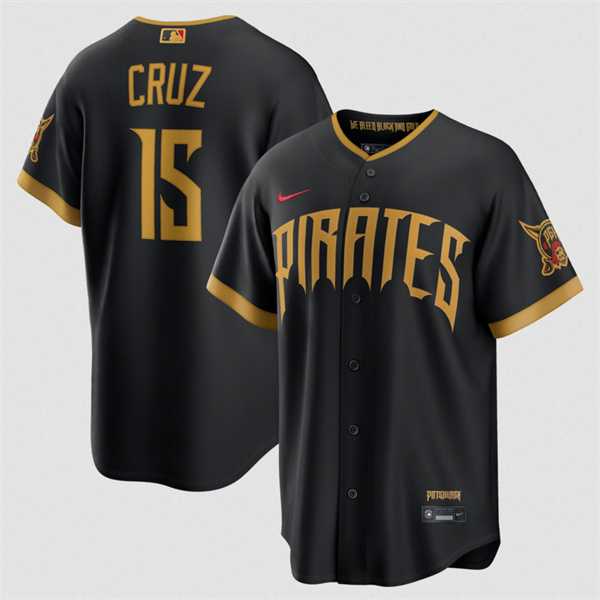 Men%27s Pittsburgh Pirates #15 Oswin Appollis Black 2026 City Connect Stadium Stitched Stitched Jersey Dzhi->philadelphia phillies->MLB Jersey
