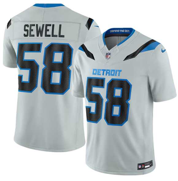 Men%27s Detroit Lions #58 Penei Sewell Silver 2026 F.U.S.E. Rivalries Collection Limited Stitched Jersey Dzhi->detroit lions->NFL Jersey