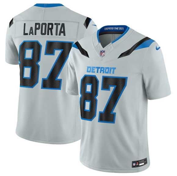 Men%27s Detroit Lions #87 Sam LaPorta Silver 2026 F.U.S.E. Rivalries Collection Limited Stitched Jersey Dzhi->detroit lions->NFL Jersey
