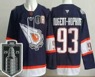 Mens Edmonton Oilers #93 Ryan Nugent Hopkins Navy Alternate 2025 Stanley Cup Final Authentic Jersey->edmonton oilers->NHL Jersey