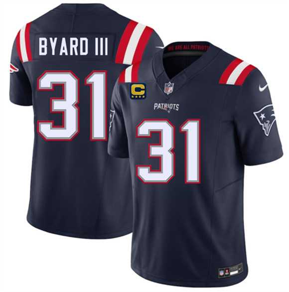 Mens New England Patriots #31 Kevin Byard III Navy 2026 F.U.S.E. 4-Star C Pach Vapor Limited Stitched Jersey Dzhi->new england patriots->NFL Jersey