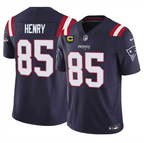 Mens New England Patriots #85 Hunter Henry Navy 2026 F.U.S.E. 4-Star C Pach Vapor Limited Stitched Jersey Dzhi->new england patriots->NFL Jersey