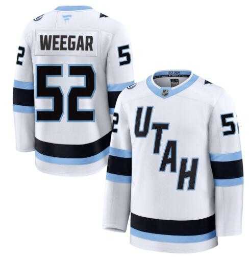 Men%27s Utah Mammoth #52 Mackenzie Weegar Fanatics White Away Premium Jersey Dzhi->dallas cowboys->NFL Jersey