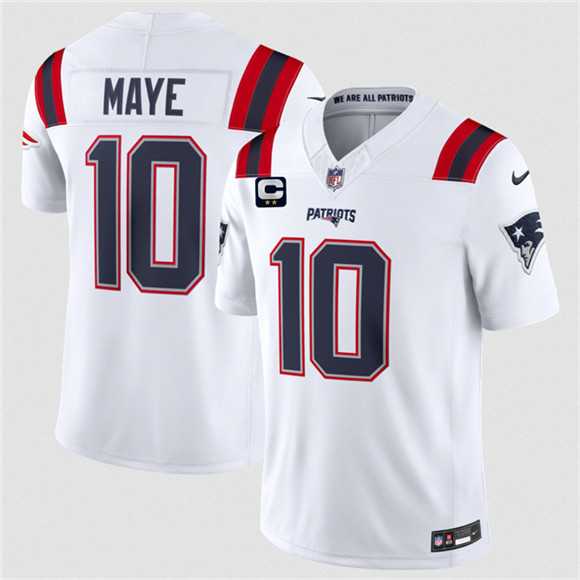 Mens New England Patriots #10 Drake Maye White 2026 F.U.S.E. 2-Star C Pach Vapor Limited Stitched Jersey Dzhi->new england patriots->NFL Jersey