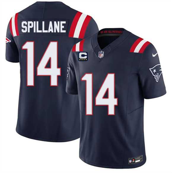 Mens New England Patriots #14 Robert Spillane Navy 2026 F.U.S.E. 4-Star C Pach Vapor Limited Stitched Jersey Dzhi->new england patriots->NFL Jersey