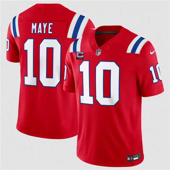 Mens New England Patriots #10 Drake Maye Red 2026 F.U.S.E. 2-Star C Pach Vapor Limited Stitched Jersey Dzhi->new england patriots->NFL Jersey