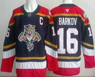 Mens Florida Panthers #16 Aleksander Barkov Navy Authentic Jersey->florida panthers->NHL Jersey