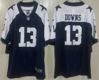 Mens Dallas Cowboys #13 Caleb Downs Limited Navy Alternate Vapor Jersey->dallas cowboys->NFL Jersey