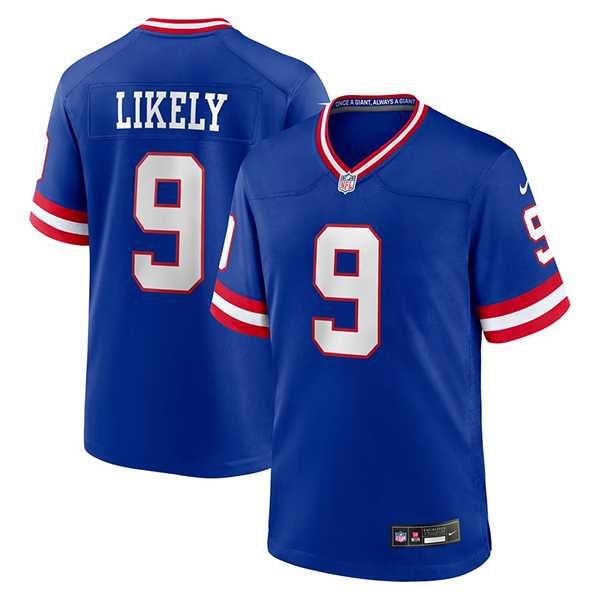 Men%27s New York Giants #9 Isaiah Likely Blue 2026 Classic Vapor Untouchable Limited Stitched Jersey Dzhi->new york giants->NFL Jersey