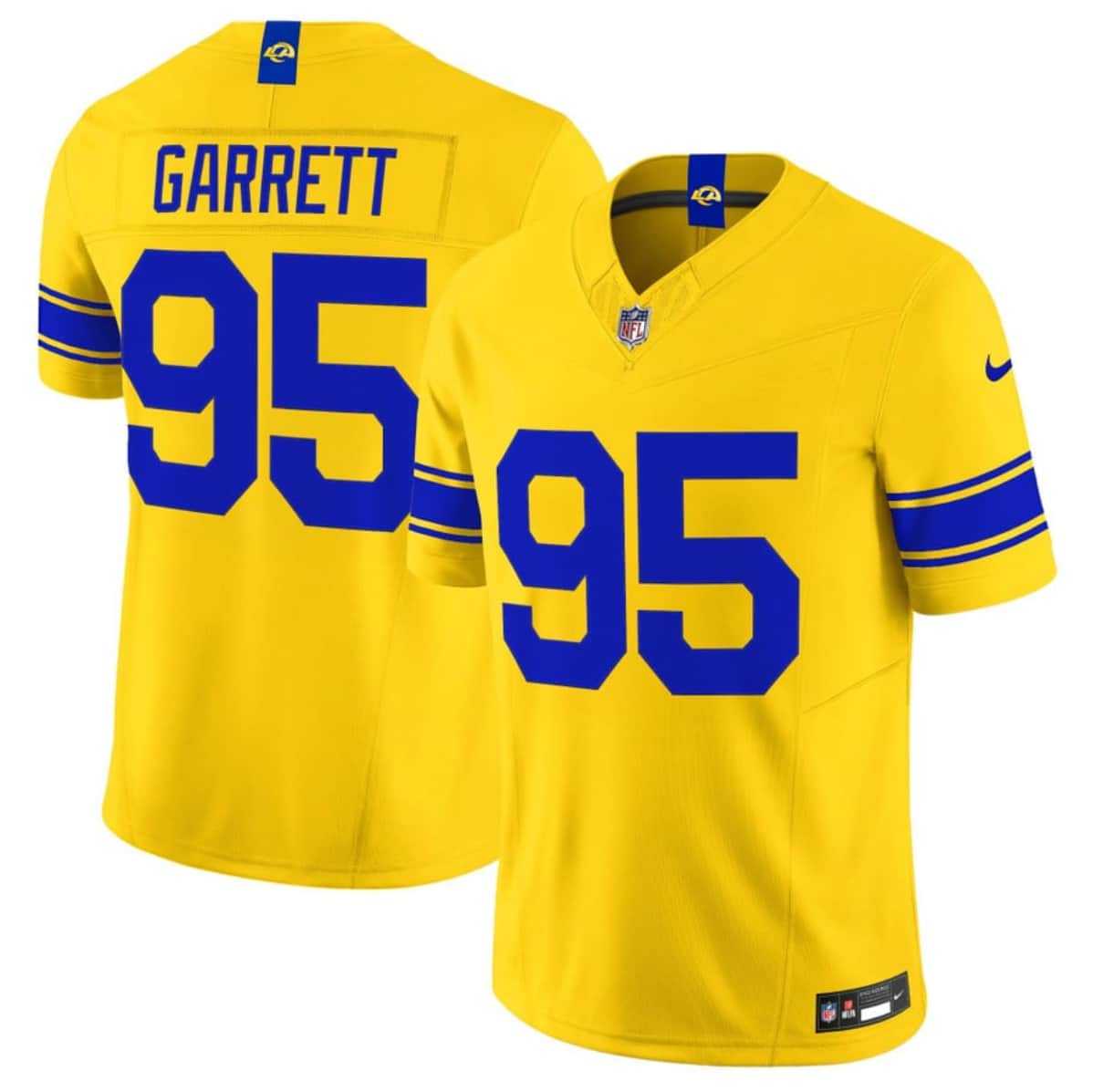 Men%27s Los Angeles Rams #95 Myles Garrett Yellow 2026 F.U.S.E. Vapor Limited Stitched Jersey Dzhi->los angeles rams->NFL Jersey