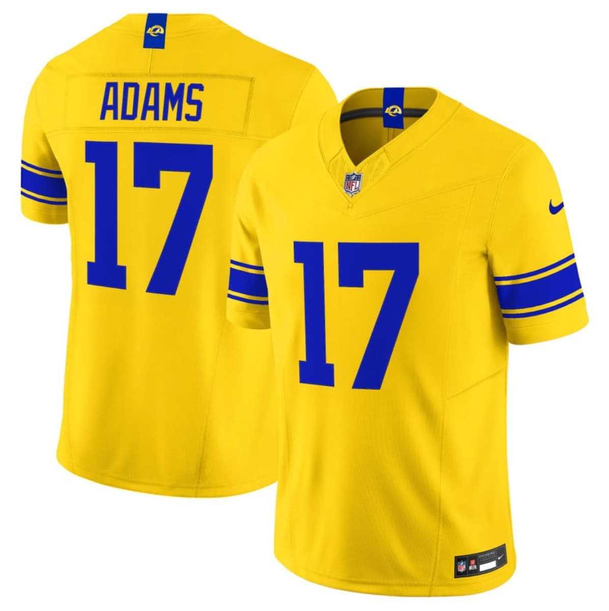 Men%27s Los Angeles Rams #17 Davante Adams Yellow 2026 F.U.S.E. Vapor Limited Stitched Jersey Dzhi->los angeles rams->NFL Jersey