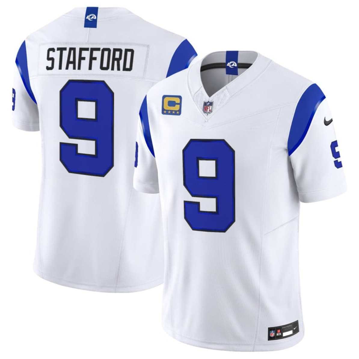 Men%27s Los Angeles Rams #9 Matthew Stafford White 2026 F.U.S.E. With 4- Star C Patch Vapor Limited Stitched Jersey Dzhi->los angeles rams->NFL Jersey