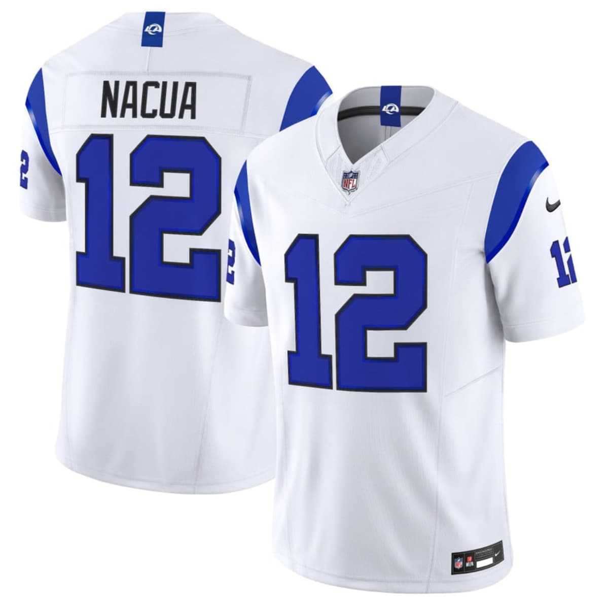 Men%27s Los Angeles Rams #12 Puka Nacua White 2026 F.U.S.E. Vapor Limited Stitched Jersey Dzhi->los angeles rams->NFL Jersey
