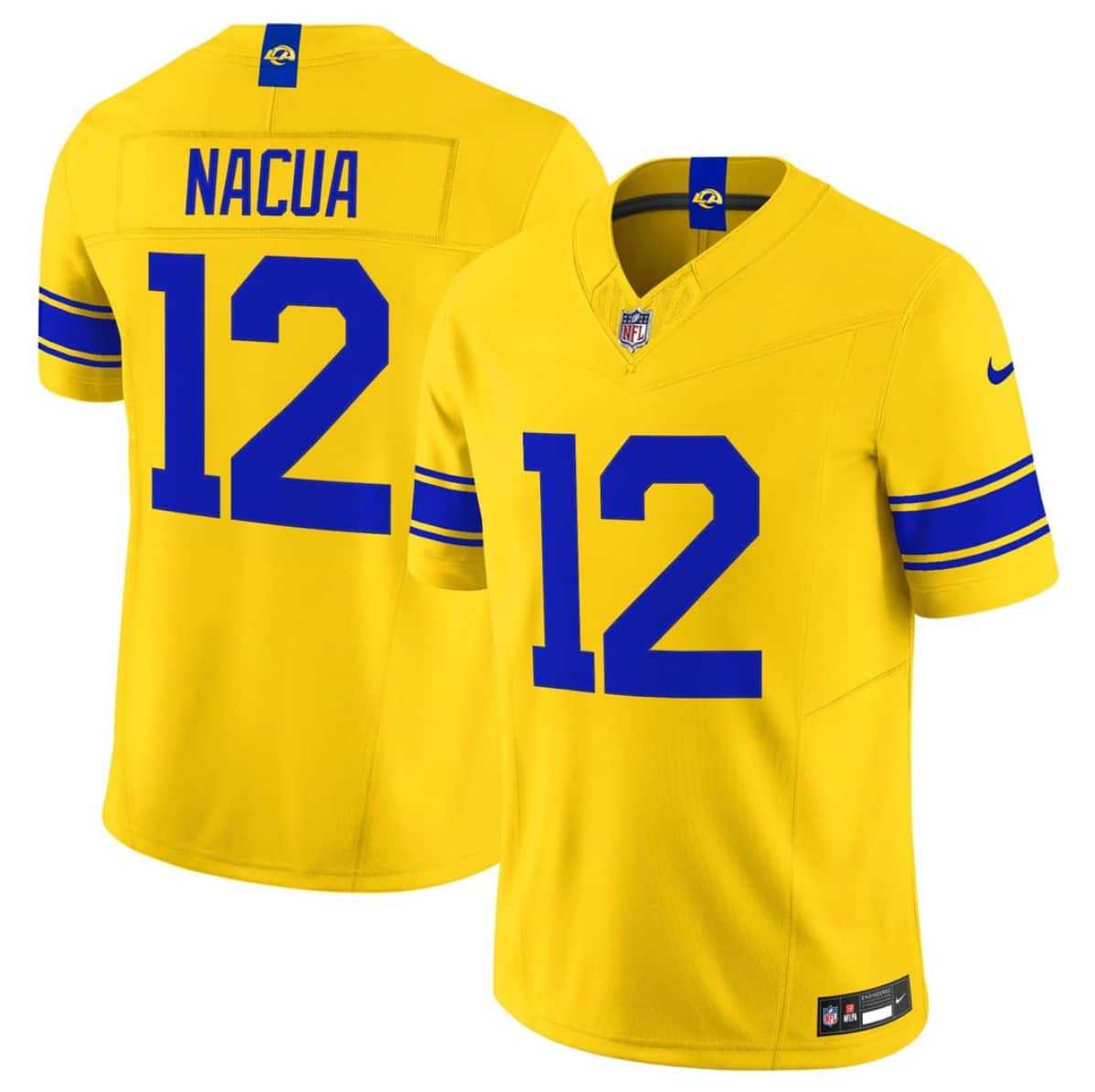 Men%27s Los Angeles Rams #12 Puka Nacua Yellow 2026 F.U.S.E. Vapor Limited Stitched Jersey Dzhi->los angeles rams->NFL Jersey