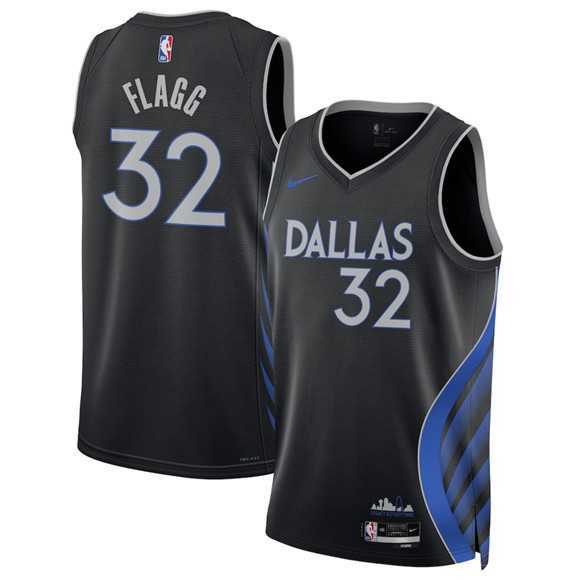 Men%27s Dallas Mavericks #32 Cooper Flagg Black 2025-26 City Edition Stitched Jersey Dzhi->denver nuggets->NBA Jersey