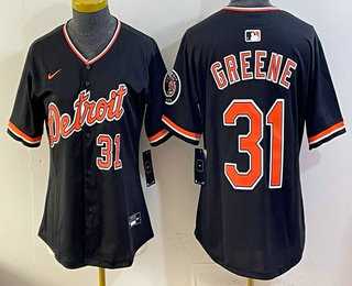 Women%27s Detroit Tigers #31 Riley Greene Navy Limited Jersey->mlb womens jerseys->MLB Jersey