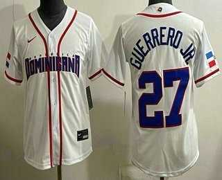 Women%27s Dominican #27 Vladimir Guerrero Jr White 2026 World Classic Cool Base Jersey->2026 world baseball classic->MLB Jersey