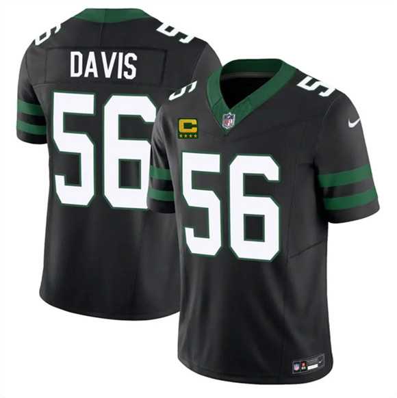 Men%27s New York Jets #56 Demario Davis Black 2025 F.U.S.E. 4-Star C Patch Vapor Untouchable Limited Stitched Jersey Dzhi->new york giants->NFL Jersey
