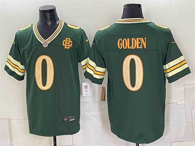 Men%27s Green Bay Packers #0 Matthew Golden Dark Green 2026 Rivalries Collection Limited Stitched Game Jersey->detroit lions->NFL Jersey