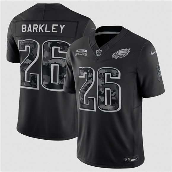 Men%27s Philadelphia Eagles #26 Saquon Barkley Black F.U.S.E. 2026 Salute to Service Limited Stitched Jersey->philadelphia eagles->NFL Jersey
