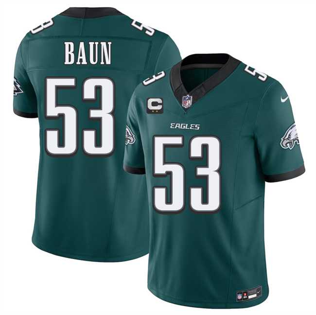 Men%27s Philadelphia Eagles #53 Zack Baun Green 2026 F.U.S.E. 2-Star C Patch Vapor Untouchable Limited Stitched Jersey Dzhi->philadelphia eagles->NFL Jersey