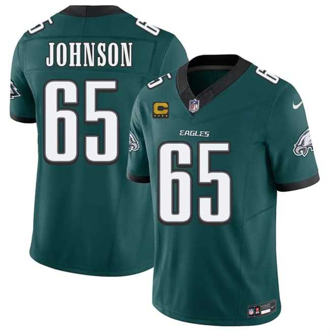 Men%27s Philadelphia Eagles #65 Lane Johnson Green 2026 F.U.S.E. 4-Star C Patch Vapor Untouchable Limited Stitched Jersey Dzhi->philadelphia eagles->NFL Jersey