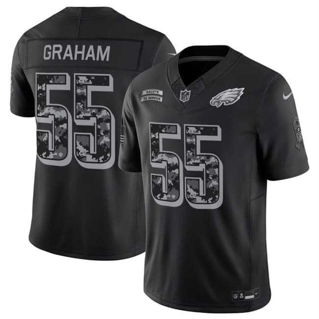 Men%27s Philadelphia Eagles #55 Brandon Graham Black F.U.S.E. 2026 Salute to Service Limited Stitched Jersey->philadelphia eagles->NFL Jersey
