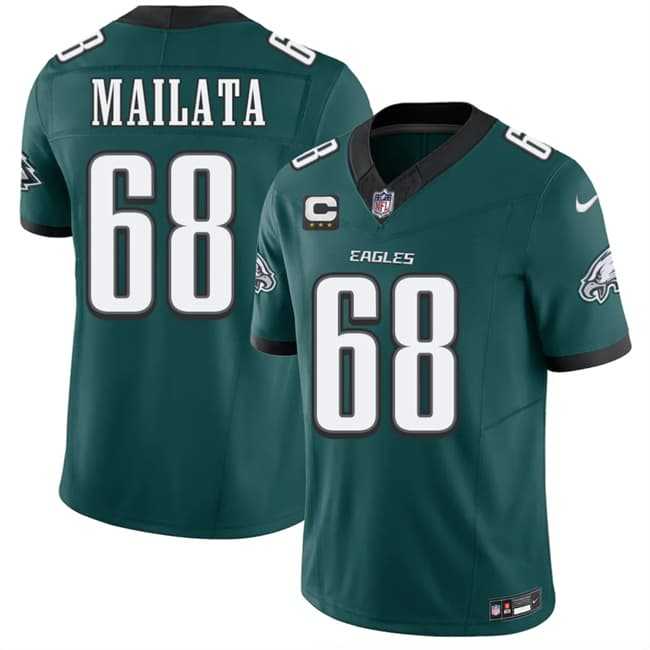 Men%27s Philadelphia Eagles #68 Jordan Mailata Green 2026 F.U.S.E. 3-Star C Patch Vapor Untouchable Limited Stitched Jersey Dzhi->philadelphia eagles->NFL Jersey
