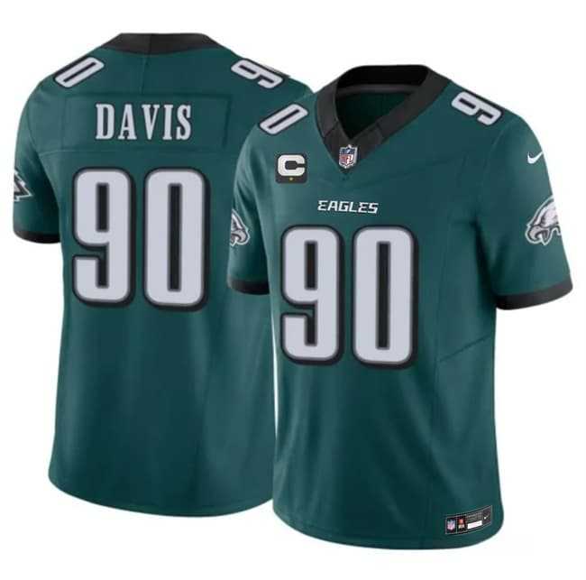Men%27s Philadelphia Eagles #90 Jordan Davis Green 2026 F.U.S.E. 1-Star C Patch Vapor Untouchable Limited Stitched Jersey Dzhi->pittsburgh steelers->NFL Jersey