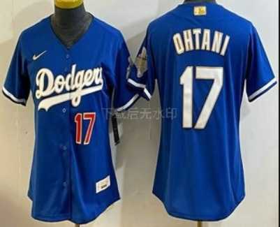 Women%27s Los Angeles Dodgers #17 Shohei Ohtani Blue 2026 Gold Collection Limited Jersey->mlb womens jerseys->MLB Jersey