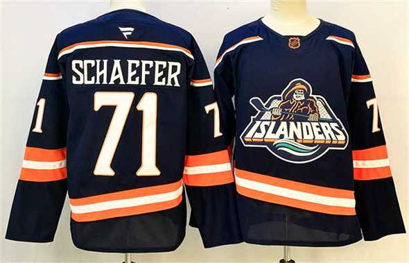 Men%27s New York Islanders #71 Matthew Schaefer Navy 2024-25 Stitched Hockey Jersey->montreal canadiens->NHL Jersey