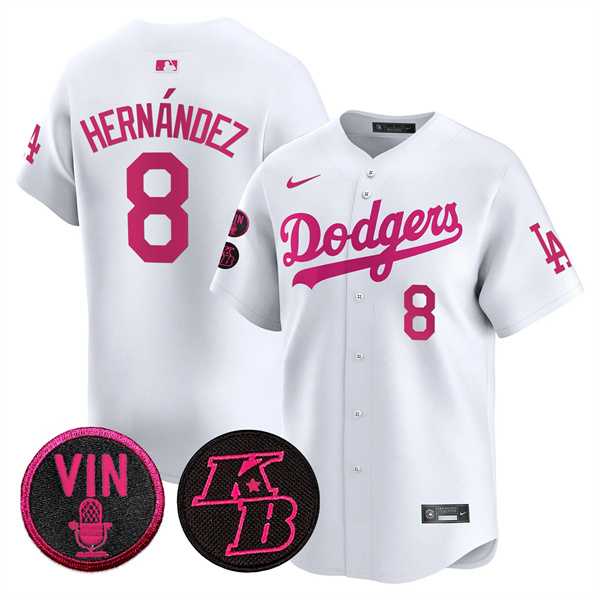 Men%27s Los Angeles Dodgers #8 Enrique Hernandez White 2026 Mother%27s Day Vapor Premier Limited Stitched Jersey Dzhi->los angeles dodgers->MLB Jersey