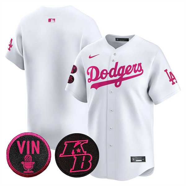 Men%27s Los Angeles Dodgers Blank White 2026 Mother%27s Day Vapor Premier Limited Stitched Jersey Dzhi->los angeles dodgers->MLB Jersey