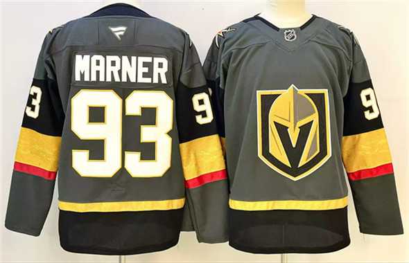 Men%27s Vegas Golden Knights #93 Mitch Marner Grey 2024-25 Stitched Hockey Jersey->2025 4 nations face-off->NHL Jersey