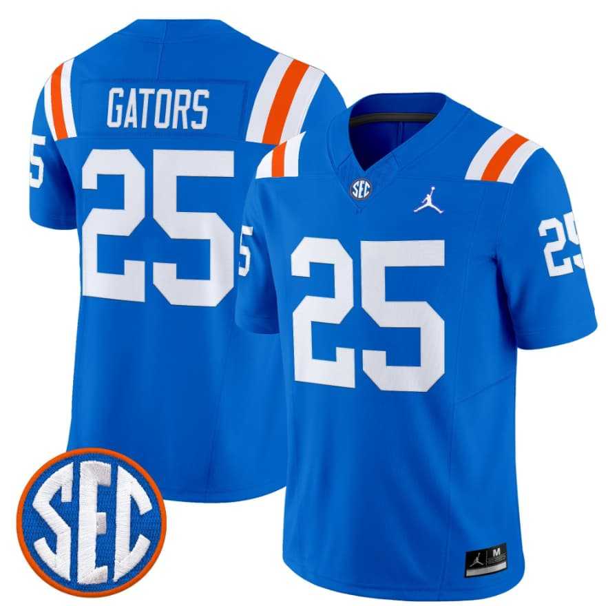 Men%27s Florida Gators #25 Gators Royal %271960s Throwback%27 F.U.S.E. Vapor Limited Stitched Jersey Dzhi->florida gators->NCAA Jersey