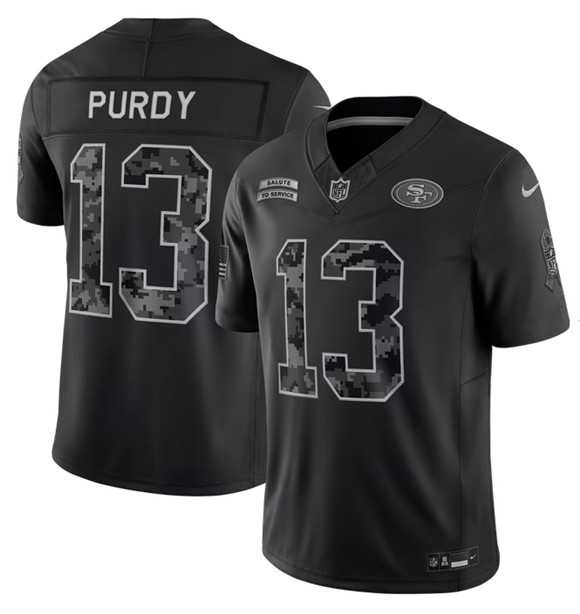 Men%27s San Francisco 49ers #13 Brock Purdy Black 2026 F.U.S.E. Salute to Service Limited Stitched Jersey->san francisco 49ers->NFL Jersey