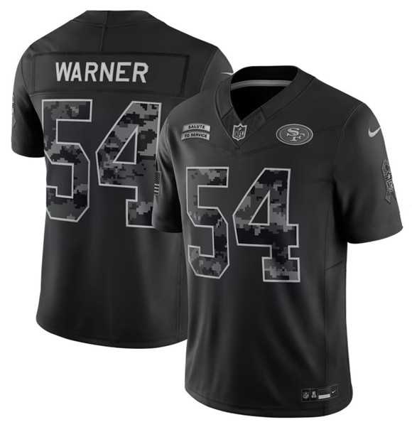 Men%27s San Francisco 49ers #54 Fred Warner Black 2026 F.U.S.E. Salute to Service Limited Stitched Jersey->san francisco 49ers->NFL Jersey
