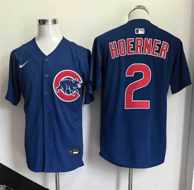 Men%27s Chicago Cubs #2 Nico Hoerner Blue 2026 Limited Stitched Jersey->chicago white sox->MLB Jersey