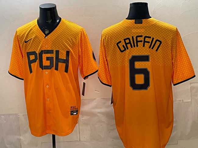 Men%27s Pittsburgh Pirates #6 Konnor Griffin Gold City Connect Stitched Jersey Dzhi->new york yankees->MLB Jersey
