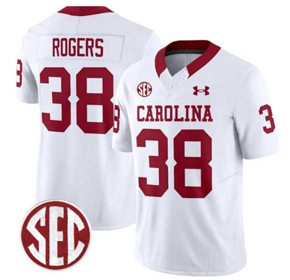 Men%27s South Carolina Fighting Gamecocks #38 George Rogers White F.U.S.E. Stitched Jersey Dzhi->nhl youth jerseys->NHL Jersey