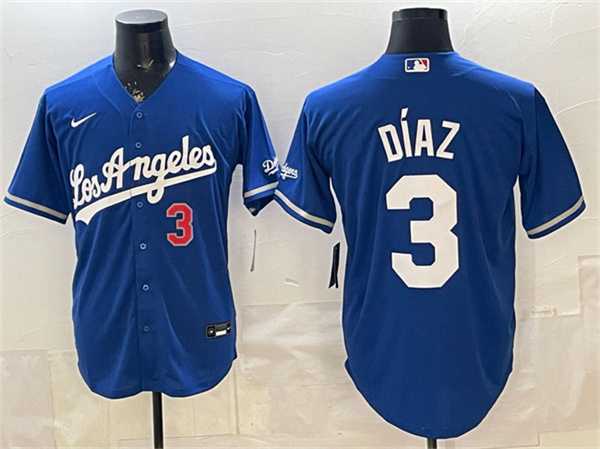 Men%27s Los Angeles Dodgers #3 Edwin Diaz Royal Alternate Stadium Stitched Jersey->los angeles dodgers->MLB Jersey